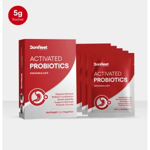 ساشه‌ پروبیوتیک فعال بونست مخصوص سگ و گربه  (5*5 گرم)