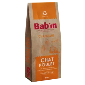 غذای گربه بابین کلاسیک مرغ (3 کیلوگرم)
