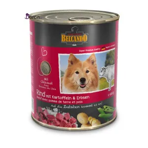 کنسرو سگ بلکاندو گوشت گوساله با سیب زمینی و لوبیا سبز (800 گرم)