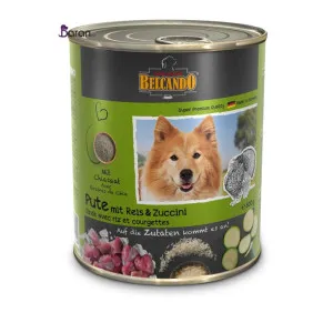 کنسرو سگ بلکاندو بوقلمون با برنج و کدو سبز (800 گرم)