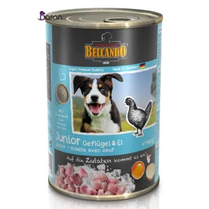 کنسرو سگ بلکاندو گوشت پرندگان و تخم مرغ (400 گرم)