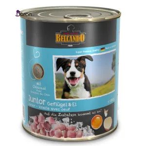 کنسرو سگ بلکاندو گوشت پرندگان و تخم مرغ (800 گرم)