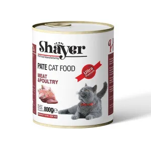 کنسرو گربه شایر پاته گوشت و ماکیان (800 گرم)