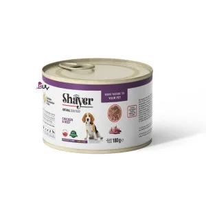 کنسرو سگ شایر نچرال مرغ و گوشت (180 گرم)