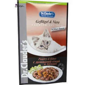 پوچ گربه دکتر کلادرز مرغ و قلوه در سس