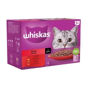 پوچ گربه ویسکاس انواع گوشت در سس گریوی پک اورجینال (12 عددی) 