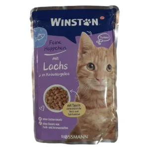 پوچ گربه وینستون ماهی سالمون در ژله گیاهی