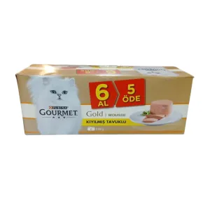 کنسرو گربه گورمه گلد پته مرغ (پک 6 عددی)