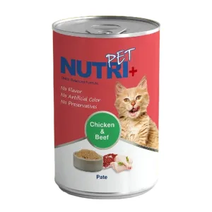 کنسرو گربه پاته مرغ و گوشت نوتری پلاس (425 گرم)