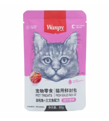 پوچ گربه ونپی ماهی تن و سالمون :: Wanpy Pouch Tuna and Salmon
