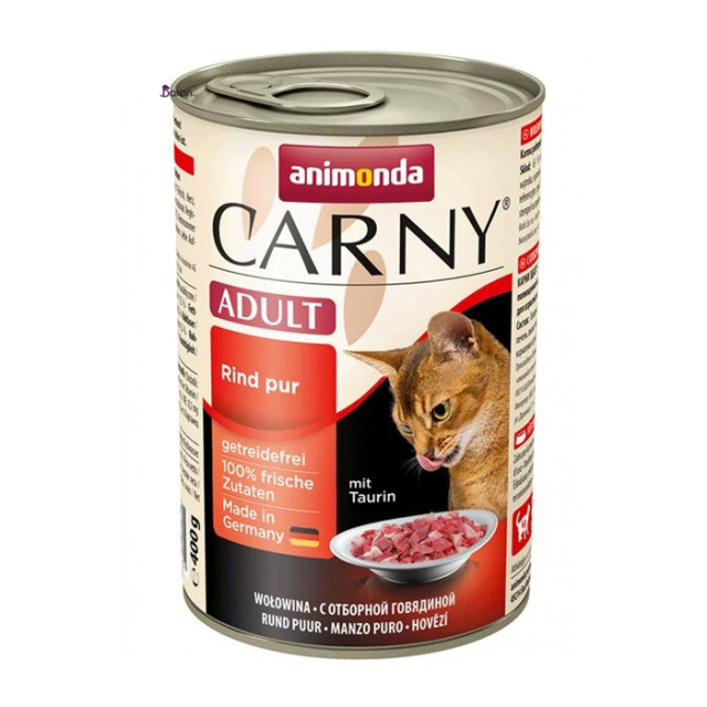کنسرو گربه کارنی حاوی گوشت خالص گاو (400 گرم)