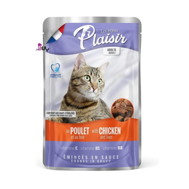 پوچ گربه پلایزر حاوی مرغ و جگر (100 گرم)