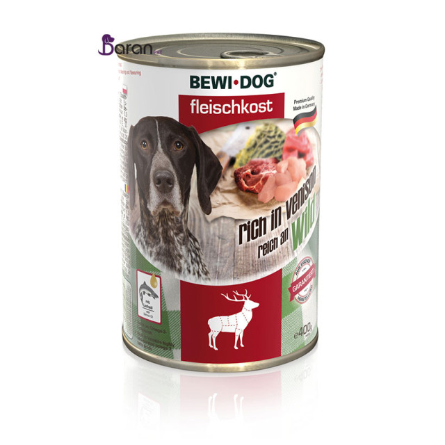 کنسرو سگ بوی داگ حاوی گوشت گوزن (400 گرم) :: Bewi Dog Venison