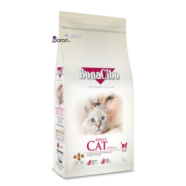 غذای گربه بالغ بوناسیبو حاوی مرغ و ماهی (2 کیلوگرم)