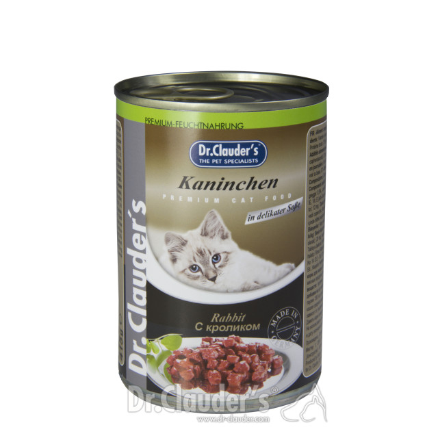 کنسرو گربه دکتر کلادرز حاوی گوشت خرگوش :: Dr. Clauder's Premium Katze Kaninchen