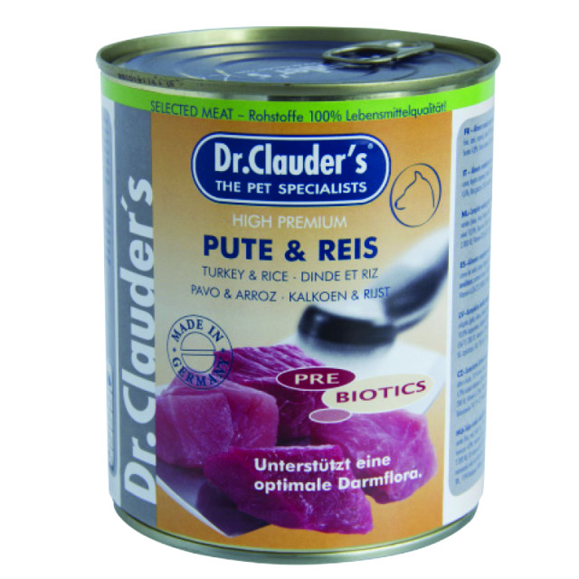 کنسرو سگ دکتر کلادرز حاوی گوشت بوقلمون و برنج :: Dr. Clauder's Turkey & Rice
