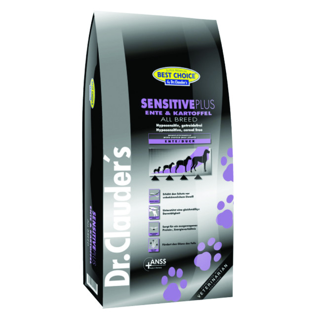 غذای خشک سگ دکتر کلادرز مخصوص سگ بالغ بد اشتها یا حساس :: Dr. Clauder's Best Choice Sensitive Plus
