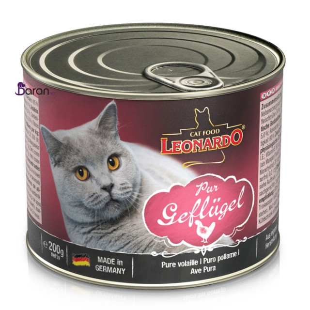 کنسرو گربه لئوناردو حاوی مرغ خالص :: Leondardo Pure Chicken
