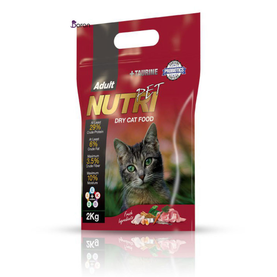 غذای گربه نوتری پت حاوی 29٪ پروتئین (2 کیلوگرم)