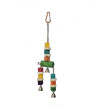 اسباب بازی آویز چوبی زنگوله دار مخصوص پرندگان